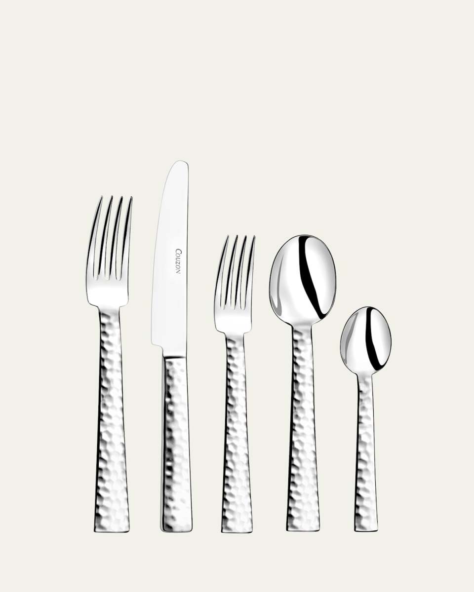 Ato Hand-Hammered 5-Piece Flatware Set